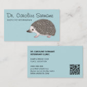 Afrikaanse Pygmy Hedgel - Exotic Pet Veterinarian Visitekaartje (Voorkant / Achterkant)