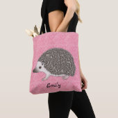 Afrikaanse Pygmy hedgel op roze hartpatroon Tote Bag (Dichtbij)