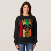 Afrikaanse Queen Girl Vrouwen sweatshirt (Voorkant volledig)