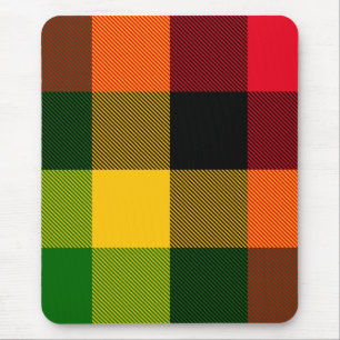 Afrikaanse Rasta Reggae Kleuren Geruite Patroon On Muismat