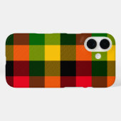 Afrikaanse Rasta Reggae Kleuren Schotse Ruit Patro Case-Mate iPhone Case (Achterkant (horizontaal))