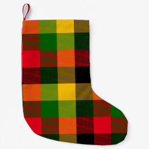 Afrikaanse Rasta Reggae Kleuren Schotse Ruit Patro Kleine Kerstsok