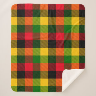 Afrikaanse Rasta Reggae Kleuren Schotse Ruit Patro Sherpa Deken