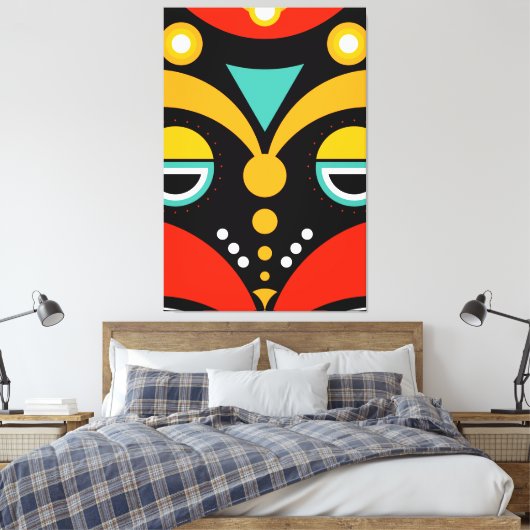 Afrikaanse Rasta-stam Canvas Afdruk (Insitu (Slaapkamer))