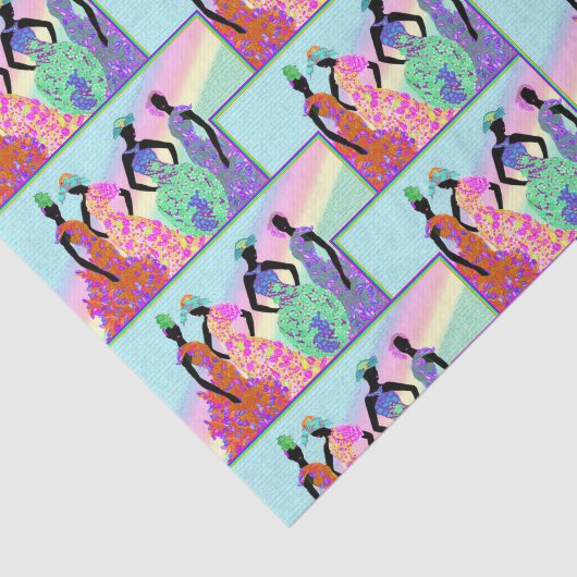 Afrikaanse regenboogparade tissuepapier (Detail)