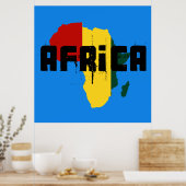 Afrikaanse Reggae Ragga Africa Map Poster (Keuken)