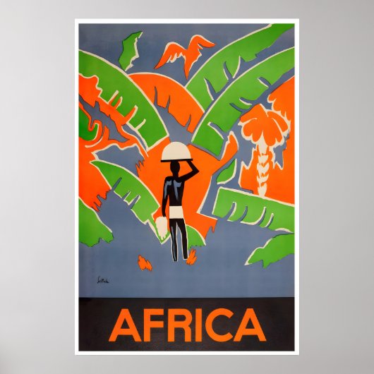 Afrikaanse Reisposter Afrika Jungle Kunstprint Poster (Voorkant)