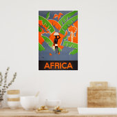 Afrikaanse Reisposter Afrika Jungle Kunstprint Poster (Keuken)
