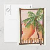 Afrikaanse reisposter voor woestijn briefkaart (Voorkant / Achterkant)