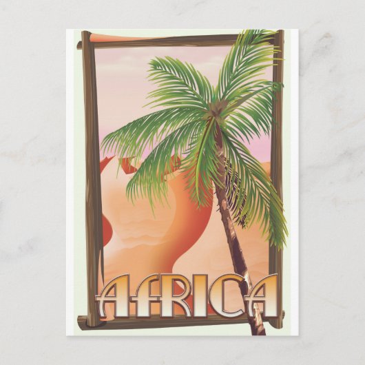 Afrikaanse reisposter voor woestijn briefkaart (Voorkant)