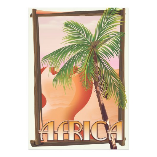 Afrikaanse reisposter voor woestijn foto afdruk (Voorkant)