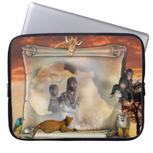 Afrikaanse reizen laptop sleeve