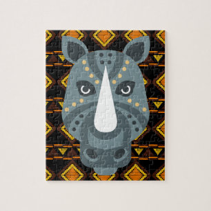 Afrikaanse Rhino-puzzel Legpuzzel