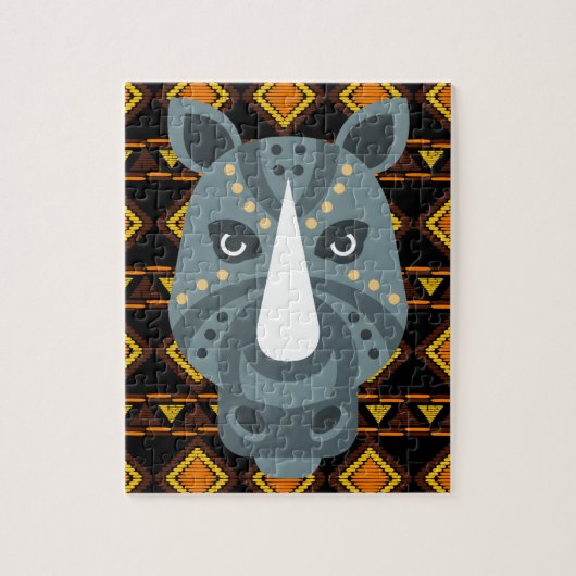 Afrikaanse Rhino-puzzel Legpuzzel (Verticaal)