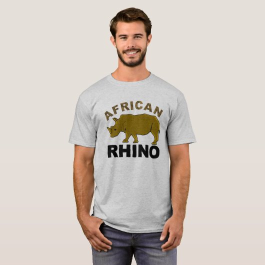 Afrikaanse Rhino T-shirt (Voorkant volledig)