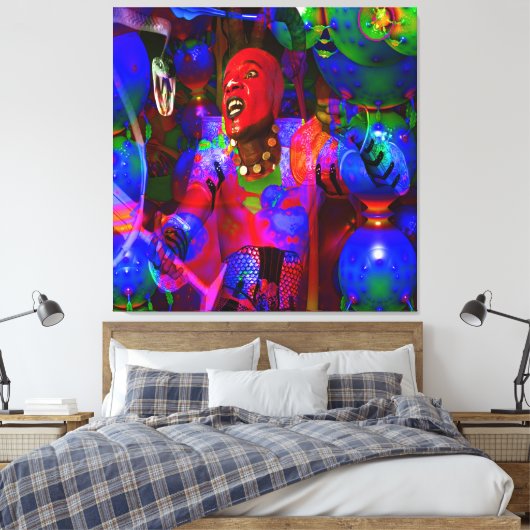 Afrikaanse Ridder Canvas Afdruk (Insitu (Slaapkamer))