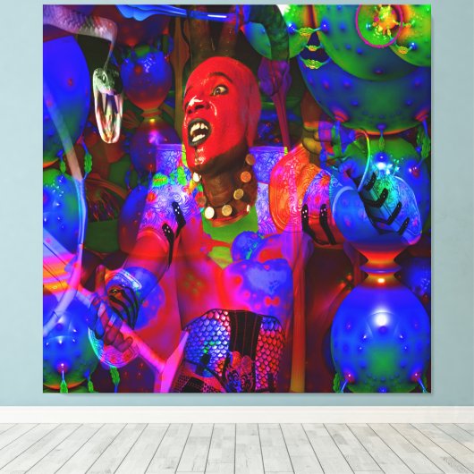 Afrikaanse Ridder Canvas Afdruk (Insitu (Houten vloer))