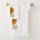 Afrikaanse Ritmiek Eiland Set van 2 Badkamer Print Bad Handdoek (Insitu)