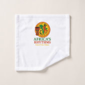 Afrikaanse Ritmiek Eiland Set van 2 Badkamer Print Bad Handdoek (Wasdoekje)