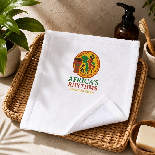Afrikaanse Ritmiek Eiland Set van 2 Badkamer Print Bad Handdoek