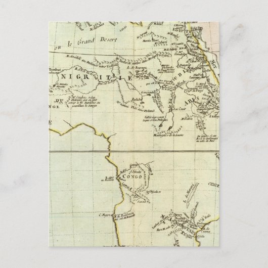 Afrikaanse rivier en bergen briefkaart (Voorkant)