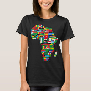 Afrikaanse rode Afrikaanse landenvlaggen - contine T-shirt