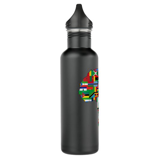 Afrikaanse rode Afrikaanse landenvlaggen - contine Waterfles (Links)