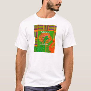 Afrikaanse rode Golden Green Rasta-Giraffe T-shirt