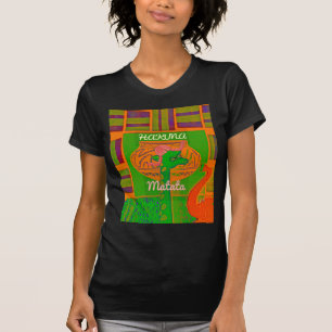 Afrikaanse rode Golden Green Rasta-Giraffe T-shirt