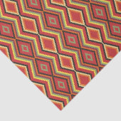 Afrikaanse Rode Groene Oranje Gele Etnische Kunst Tissuepapier (Detail)