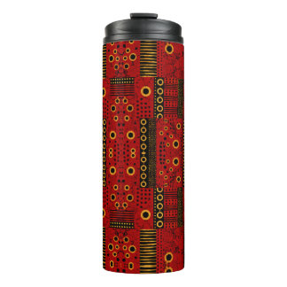 Afrikaanse Rode Zonneburst Patchwork Thermische Tu Thermosbeker