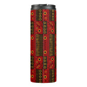 Afrikaanse Rode Zonneburst Patchwork Thermische Tu Thermosbeker (Achterkant)