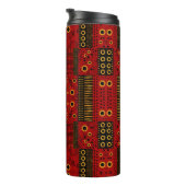 Afrikaanse Rode Zonneburst Patchwork Thermische Tu Thermosbeker (Geroteerd rechts)
