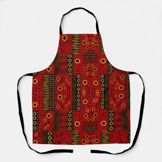Afrikaanse Rode Zonneuitbarsting Stam- Patchwork S Schort (Voorkant)