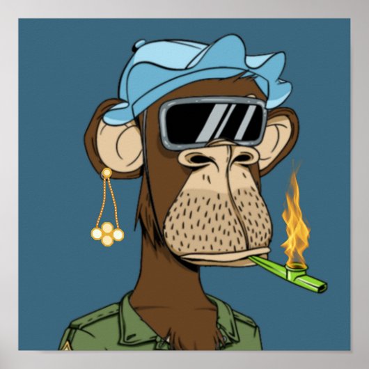 Afrikaanse rokerige aap poster (Voorkant)