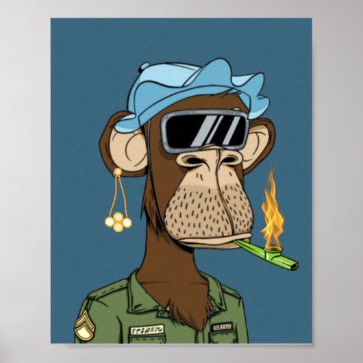Afrikaanse rokerige aap poster (Voorkant)