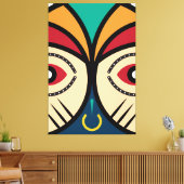 Afrikaanse ronde stam canvas afdruk (Insitu (Woonkamer))