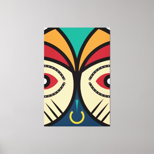 Afrikaanse ronde stam canvas afdruk (Voorkant)