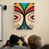 Afrikaanse ronde stam canvas afdruk