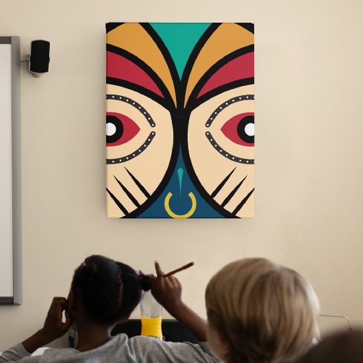 Afrikaanse ronde stam canvas afdruk