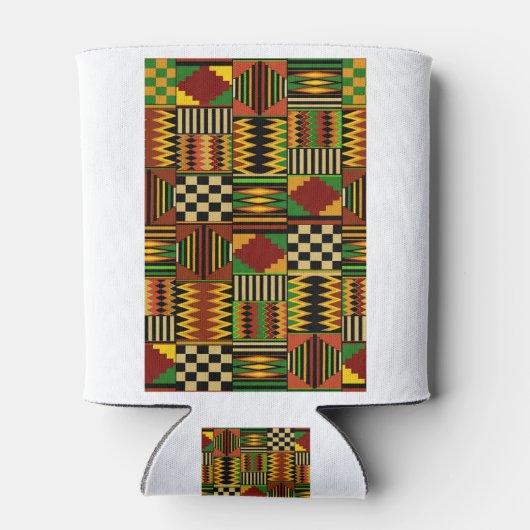 Afrikaanse Royal Kente Cloth Design Blikjeskoeler (Achterkant)
