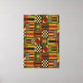 Afrikaanse Royal Kente Cloth Design Canvas Afdruk (Voorkant)