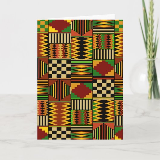 Afrikaanse Royal Kente Cloth Design Kaart (Voorkant)