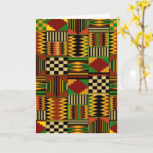 Afrikaanse Royal Kente Cloth Design Kaart (Gele Bloem)