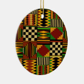 Afrikaanse Royal Kente Cloth Design Keramisch Ornament (Rechts)