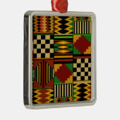 Afrikaanse Royal Kente Cloth Design Metalen Ornament (Rechts)