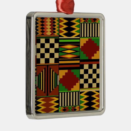 Afrikaanse Royal Kente Cloth Design Metalen Ornament (Rechts)