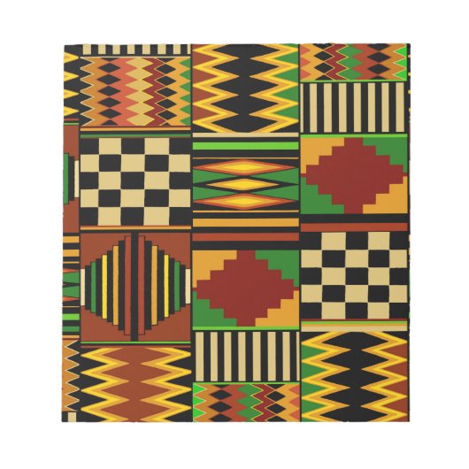 Afrikaanse Royal Kente Cloth Design Notitieblok (Voorkant)