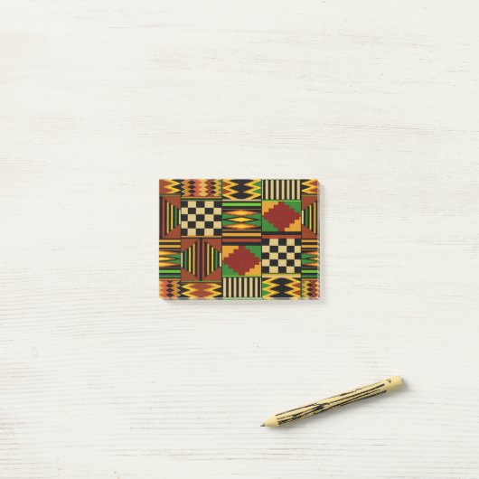 Afrikaanse Royal Kente Cloth Design Post-it® Notes (Op bureau)