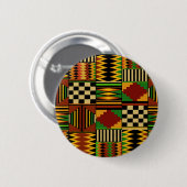 Afrikaanse Royal Kente Cloth Design Ronde Button 5,7 Cm (Voorkant /achterkant)